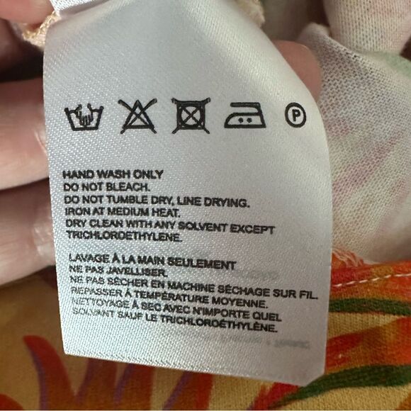 Farm Rio Anthropologie Slim Fringe Mini Dress Sun Motif Yellow Size XL NWT - Picture 8 of 8